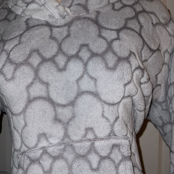 Grey fleece Disney Mickey Mouse Pajama dress M - Picture 2 of 3